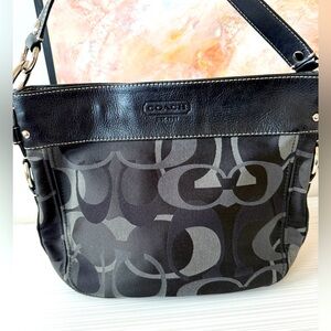 EUC Coach Zoe Black and Gray Optic Signature